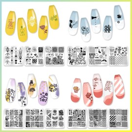 Biutee Nail Stamping Plates Nail Stamping Kit Flower Leaf Geometry Line Butterfly Pattern Nail Stamp Plate with Nail Stamper Scraper Storage Bag Gift Box Nail Stamp Templates for Nail Art Design DIY Biutee Nail Stamping Plates Nail Stamping Kit Flower Leaf Geometry Line Butterfly Pattern Nail Stamp Plate with Nail Stamper Scraper Storage Bag Gift Box Nail Stamp Templates for Nail Art Design DIY