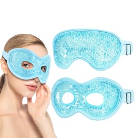 Luxtude Gel Eye Mask Cooling Eye Mask for Dry Eyes 2PCS, Heated Warm Eye Ice Pack Reusable Gel Sleep Mask, Frozen Cold Eye Compress for Puffiness/Dark Circles/Headaches/Allergies (Blue) Luxtude Gel Eye Mask Cooling Eye Mask for Dry Eyes 2PCS, Heated Warm Eye Ice Pack Reusable Gel Sleep Mask, Frozen Cold Eye Compress for Puffiness/Dark Circles/Headaches/Allergies (Blue)