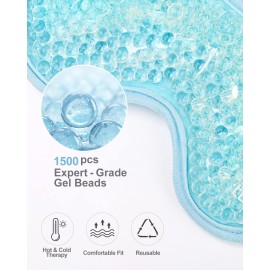 Luxtude Gel Eye Mask Cooling Eye Mask for Dry Eyes 2PCS, Heated Warm Eye Ice Pack Reusable Gel Sleep Mask, Frozen Cold Eye Compress for Puffiness/Dark Circles/Headaches/Allergies (Blue) Luxtude Gel Eye Mask Cooling Eye Mask for Dry Eyes 2PCS, Heated Warm Eye Ice Pack Reusable Gel Sleep Mask, Frozen Cold Eye Compress for Puffiness/Dark Circles/Headaches/Allergies (Blue)