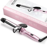 DAN Technology Travel Mini Curling Iron, Dual Voltage Curling Iron up to 450F for Short Hair,Nano - Titanium Barrels & 30s PTC Fast Heating