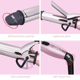 DAN Technology Travel Mini Curling Iron, Dual Voltage Curling Iron up to 450F for Short Hair,Nano - Titanium Barrels & 30s PTC Fast Heating