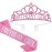 AOPRIE Birthday Crown for Women Birthday Girl Sash for Women Birthday Tiara for Women Birthday Girl Headband Princess Crown Rhinestone Happy Birthday Accessories Pink