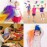Lolakee Dance Scarves for Kids 12 Pcs Music Scarves Dance Scarf Play Scarves for Children Movement Square Juggling Silk Tricks Scarves Rhythm Band Scarves(6 Colors,24 x 24)