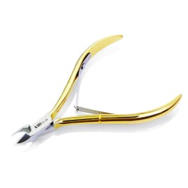 Nghia Professional Steel Cuticle Nipper C-118 (Previously D-501) Osimihome Gold Plated Cuticle Cutter Trimmer Manicure Tools with Double Spring- Perfect Nail Care Tool at Home/Spa/Saloon(1 Pcs)