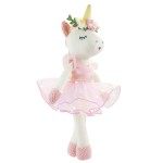 JUSTQUNSEEN Unicorn Stuffed Animals Plush Ballerina Baby Doll, Unicor n Toys for Girl Age 4-6, Stuffed Animals for Girls 4 Year Old Girls Birthday Gift U nicorn Decorations for Girl Toys 4-5(Pink)