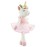 JUSTQUNSEEN Unicorn Stuffed Animals Plush Ballerina Baby Doll, Unicor n Toys for Girl Age 4-6, Stuffed Animals for Girls 4 Year Old Girls Birthday Gift U nicorn Decorations for Girl Toys 4-5(Pink)