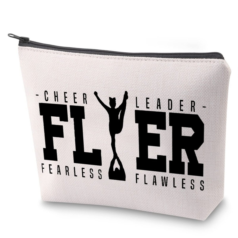Cheerleading Cosmetic Bag Cheer Leader Fearless Flawless Makeup Bag With Zipper Cheerleader Survival Kit Cheer Team Gift (FLER) Cheerleading Cosmetic Bag Cheer Leader Fearless Flawless Makeup Bag With Zipper Cheerleader Survival Kit Cheer Team Gift (FLER)