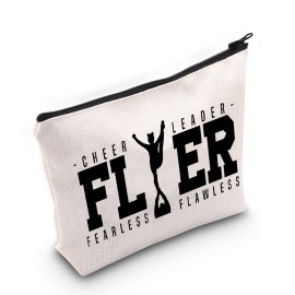 Cheerleading Cosmetic Bag Cheer Leader Fearless Flawless Makeup Bag With Zipper Cheerleader Survival Kit Cheer Team Gift (FLER) Cheerleading Cosmetic Bag Cheer Leader Fearless Flawless Makeup Bag With Zipper Cheerleader Survival Kit Cheer Team Gift (FLER)