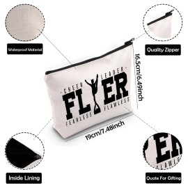 Cheerleading Cosmetic Bag Cheer Leader Fearless Flawless Makeup Bag With Zipper Cheerleader Survival Kit Cheer Team Gift (FLER) Cheerleading Cosmetic Bag Cheer Leader Fearless Flawless Makeup Bag With Zipper Cheerleader Survival Kit Cheer Team Gift (FLER)