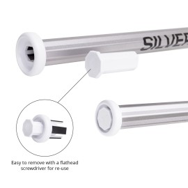 Silverfin Lacrosse End Cap | Lacrosse Stick Butt End Cap: Sturdy & Easy to Install| Lightweight, Durable Lacrosse Butt End Caps with Firm Grip for Superior Stick Control (White)