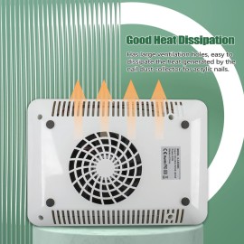 BQAN Nail Dust Collector for Nails Salon, 60w Extractor Vacuum Dust Collector Powerful Nail Fan, with 1pcs Nail dust Brush, Hand Cushion, and Lamp