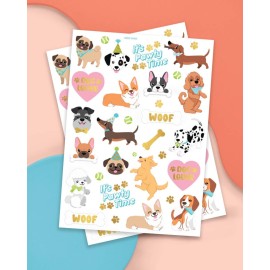 xo, Fetti Dog Temporary Tattoos for Kids - 44 Glitter Styles | Animal Birthday Supplies, Pet Lover Party Favors, Woof Arts and Crafts