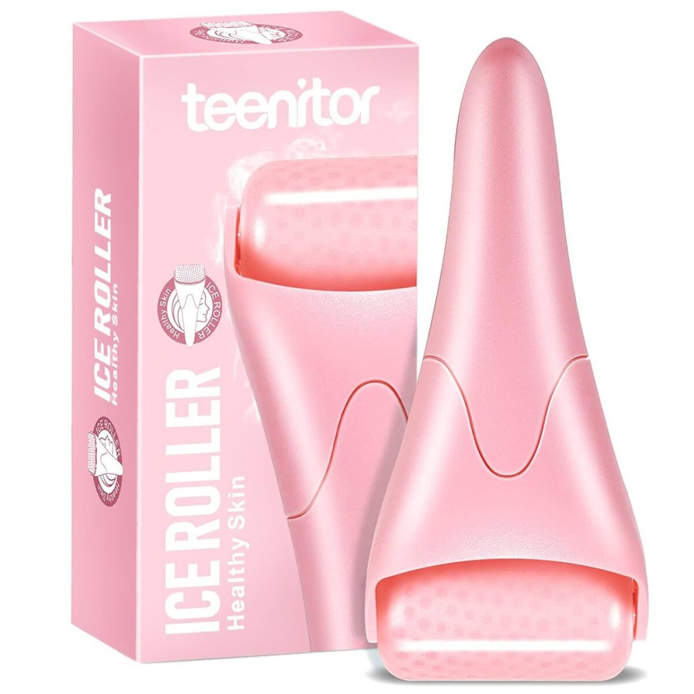 Teenitor Pink Ice Roller for Face, Ice Face Roller, Eye Roller for Puffy Eyes, Facial Roller Spa Self Care Tools for Women Teenitor Pink Ice Roller for Face, Ice Face Roller, Eye Roller for Puffy Eyes, Facial Roller Spa Self Care Tools for Women