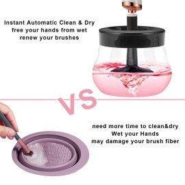 JZLUCKY Electric Makeup Brush Cleaner and Dryer Machine, Super Fast Portable Brush Cleaner, Wash and Dry Brushes in Seconds, Cosmetic Spinner Cleaner for Most Size Brushes(white) JZLUCKY Electric Makeup Brush Cleaner and Dryer Machine, Super Fast Portable Brush Cleaner, Wash and Dry Brushes in Seconds, Cosmetic Spinner Cleaner for Most Size Brushes(white)