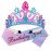 Canitor Mermaid Birthday Tiara, Crown, and Sash - Girl\'s Party Decorations and Favors with Headband