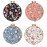 Framendino, 4 Pack Retro Floral Pocket Mirror Vintage Flowers Folding Makeup Compact Mirrors for Women Girls
