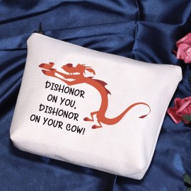POFULL Mushu Gift Movie Inspired Gift Dishonor On You Dishonor On Your Cow Cosmetic Bag (Dishonor On You bag)