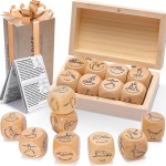 Garybank Yoga Dice in Wooden Gift Box with Practice Guide, 8 Workout Exercise Dice, Tons of Possible Combinations, Yoga Accessories Gifts for Beginners Women, Mindfulness Meditation Gifts,Fitness Dice