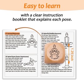 Garybank Yoga Dice in Wooden Gift Box with Practice Guide, 8 Workout Exercise Dice, Tons of Possible Combinations, Yoga Accessories Gifts for Beginners Women, Mindfulness Meditation Gifts,Fitness Dice