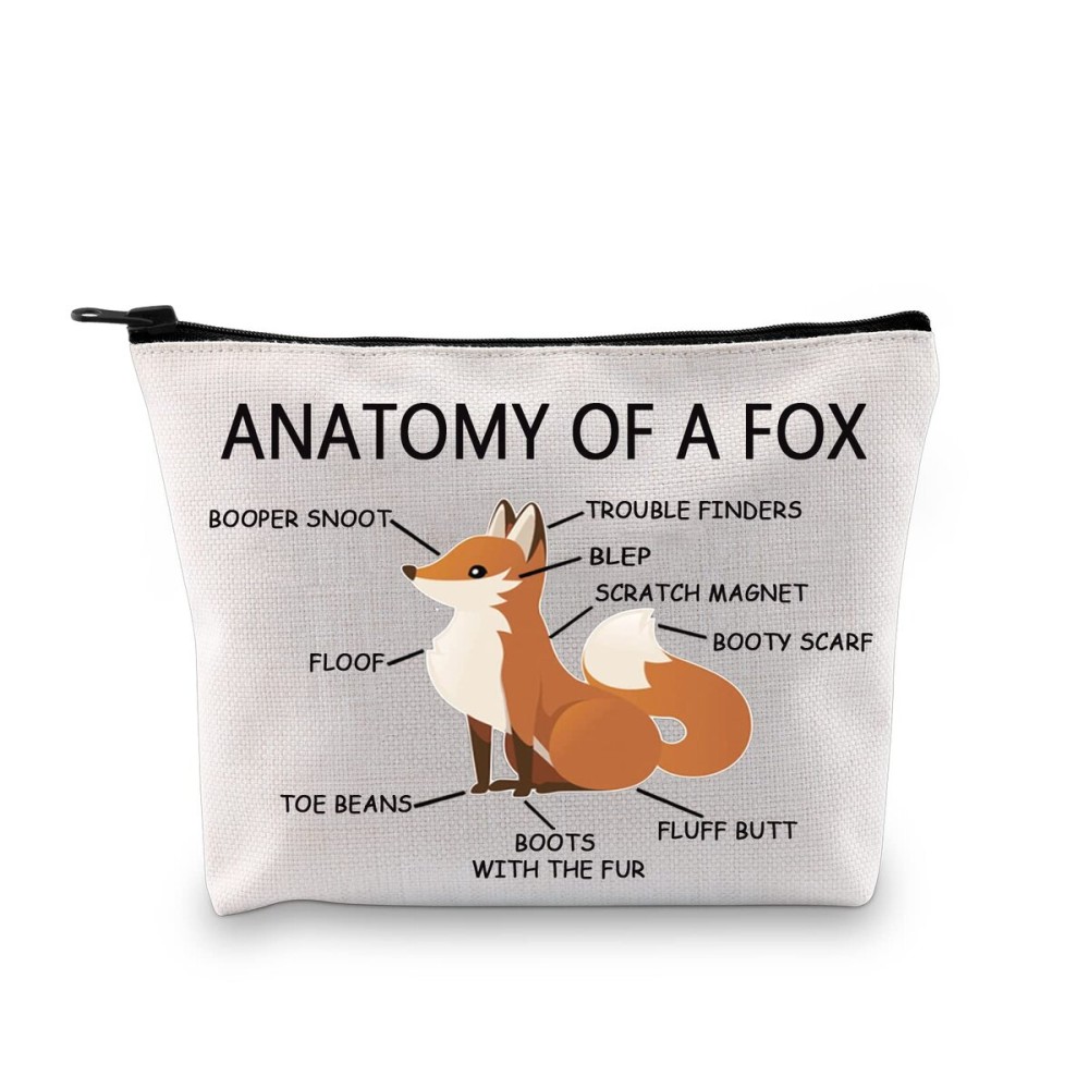 G2TUP Fox Lover White Travel Toiletry Bag ht Owning The Fox Anatomy
