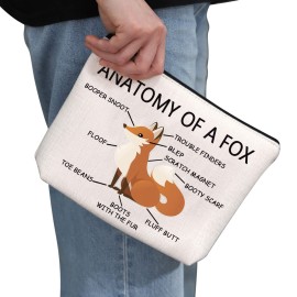 G2TUP Fox Lover White Travel Toiletry Bag ht Owning The Fox Anatomy