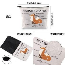 G2TUP Fox Lover White Travel Toiletry Bag ht Owning The Fox Anatomy