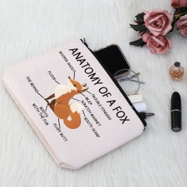 G2TUP Fox Lover White Travel Toiletry Bag ht Owning The Fox Anatomy