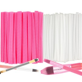 100pcs Makeup Brush Protector Cosmetic Makeup Brush Pen Guard Expandable Mesh Sleeve Covers Set Storage Small Medium Large Sizes Brushes for Travel (pink) 100pcs Makeup Brush Protector Cosmetic Makeup Brush Pen Guard Expandable Mesh Sleeve Covers Set Storage Small Medium Large Sizes Brushes for Travel (pink)