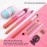 100pcs Makeup Brush Protector Cosmetic Makeup Brush Pen Guard Expandable Mesh Sleeve Covers Set Storage Small Medium Large Sizes Brushes for Travel (pink)