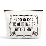 YE Olde Witchy Gifts - Witch Stuff Witchy Makeup Bag Witchcraft Bag Meditation Halloween Birthday Gifts for Witchcraft Lover Women Her Friends Tarot Cards for Beginners Coven Sister