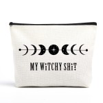 Witchy Gifts Witch Stuff Witchy Makeup Bag Witch Bag Witchcraft Bag Meditation Halloween Birthday Gifts for Witchcraft Lover Women Her Girl Friends Tarot Cards for Beginners Coven Sistery Witchy SHT