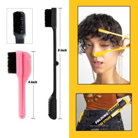 NYBEE New York Professional Folding Edge Brush Comb [Pack of 6 Assorted Colors] - Soft Bristle Baby Hair Brush, 3 in 1 Styler, Foldable Detangler, Perfect for Travel