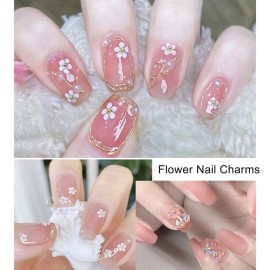 RODAKY 3D Nail Charms for Acrylic Nails Butterfly Flower Bear Nail Art Crafts Diamond for Nails Decoration Pearl Metal Nail Flatback Gem Crystal Rhinestones for Nail Design Charms DIY Crafts