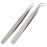 ALLOVE Eyelash Tweezers - Stainless Steel Lash Tweezers for Eyelash Extensions - Straight and Curved Lash Tweezers - Silver