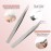 ALLOVE Eyelash Tweezers - Stainless Steel Lash Tweezers for Eyelash Extensions - Straight and Curved Lash Tweezers - Silver