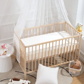 SiinvdaBZX 2 Pcs Satin Mini Crib Sheets 38 x 24In, Silky Soft Mini Portable Crib Sheets Mattress Cover Portable Playard Sheets with 5In Deep Pocket, Great for Baby Hair (Pink & White)