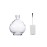 1 Piece Large Capacity 75ml (2.5oz) Empty Nail Polish Bottles with Brush Spherical Clear Glass Nail Polish Bottles Refillable Nail Polish Glass Bottles Containers for DIY Nail Art, White Lid