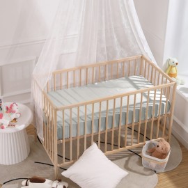 SiinvdaBZX 2 Pcs Satin Crib Sheets for Baby Hair, Silky Soft Fitted Crib Sheets for Standard Crib and Toddler Mattress (Light Grey & Pink, 52 x 28 x 8In)