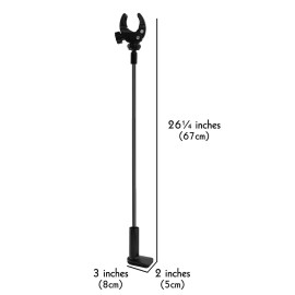 LUEXBOX 360 Degree Rotating Lazy Hair Dryer Stand, Adjustable Hose Hands Free Stand with Clips for Countertop (Black)