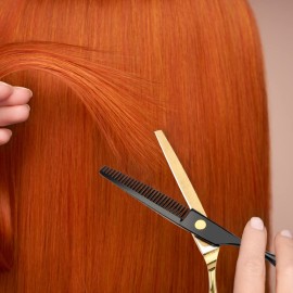 Professional Black Gold Hairdressing Teeth Scissors Stainless Steel Barber Hair Cutting Sets Salon Multifunctional Thinning Straight Shears Tools for Mother Father\'s Gift Professional Black Gold Hairdressing Teeth Scissors Stainless Steel Barber Hair Cutting Sets Salon Multifunctional Thinning Straight Shears Tools for Mother Father\'s Gift