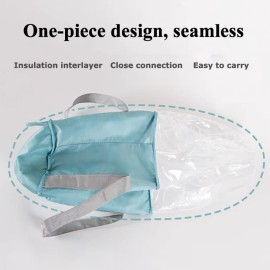 Andech Portable Thermal Insulation Multifunctional Foldable Foot Soaking Bath Bucket Birthday Gift with Lid Home Travel Outdoor Camping Foot Soaking Spa Bucket, 7.4 US GAL,Blue