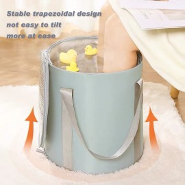 Andech Portable Thermal Insulation Multifunctional Foldable Foot Soaking Bath Bucket Birthday Gift with Lid Home Travel Outdoor Camping Foot Soaking Spa Bucket, 7.4 US GAL,Blue