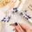 Casdre Crystal Bride Wedding Hair Pins Silver Pearl Bridal Hair Pieces Flower Hair Accessories for Women and Girls(Pack of 3) (B Blue)