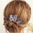 Casdre Crystal Bride Wedding Hair Pins Silver Pearl Bridal Hair Pieces Flower Hair Accessories for Women and Girls(Pack of 3) (B Blue)