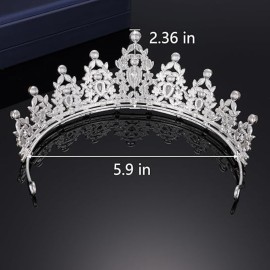 Kamirola - Queen Crown and Tiaras Princess Crown for Women and Girls Crystal Headbands for Bridal, Princess for Wedding and Party(Silver&Purple) Kamirola - Queen Crown and Tiaras Princess Crown for Women and Girls Crystal Headbands for Bridal, Princess for Wedding and Party(Silver&Purple)