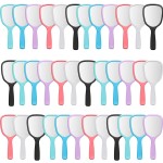 Vinsot 36 Pcs Handheld Mirror Bulk Small Hand Mirrors with Handle Plastic Portable Daily Makeup Tools for Home Travel Camping Daily, 3.15 Inch Wide, 7.09 Inch Long (6 Colors)