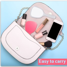 Vinsot 36 Pcs Handheld Mirror Bulk Small Hand Mirrors with Handle Plastic Portable Daily Makeup Tools for Home Travel Camping Daily, 3.15 Inch Wide, 7.09 Inch Long (6 Colors)