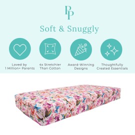 Posh Peanut Baby Crib Sheets for Boys & Girls - Viscose from Bamboo Crib Sheets for Standard Baby Mattresses (52 X 28 X 9) Watercolor Butterfly
