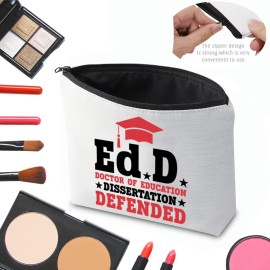 CMNIM EdD Gift Doctor Of Education Dissertation Defended Makeup Bag for Doctorate Graduation Gift for Her (EdD Makeup Bag)