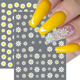 SILPECWEE Spring Daisy Nail Stickers Flower Nail Art Stickers Smile Face Sunflower Nail Design Self-Adhesive Nail Decals Manicure Tips Nail Decoration for Women Girls Kids (12 Sheets) SILPECWEE Spring Daisy Nail Stickers Flower Nail Art Stickers Smile Face Sunflower Nail Design Self-Adhesive Nail Decals Manicure Tips Nail Decoration for Women Girls Kids (12 Sheets)